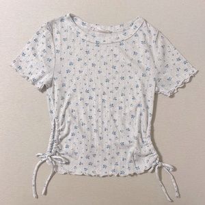 Elodie flower crop top with side tie